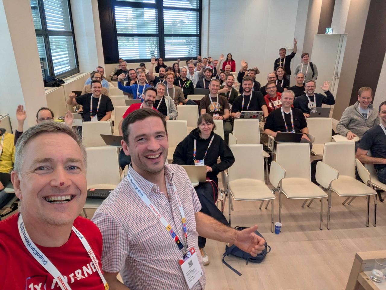 Full room at the Drupal AI workshop session
