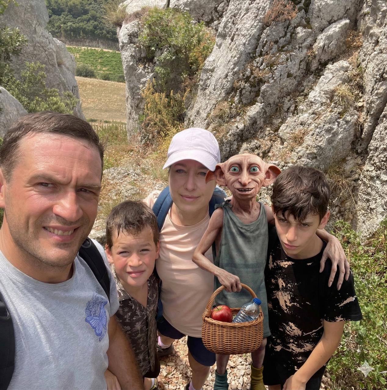 The Wouters family with Dobbie